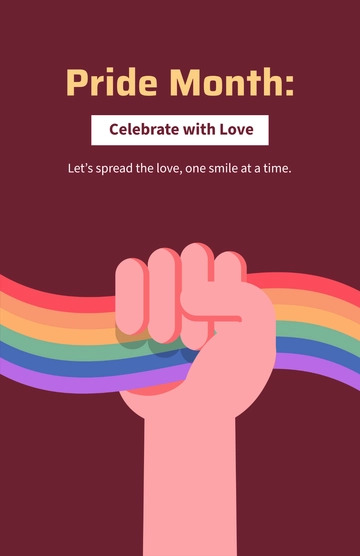 Free Cute Pride Month Poster Template to Edit Online