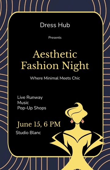 Free Aesthetic Fashion Event Poster Template to Edit Online