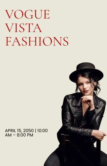 Free Fashion Marketing Poster Template to Edit Online