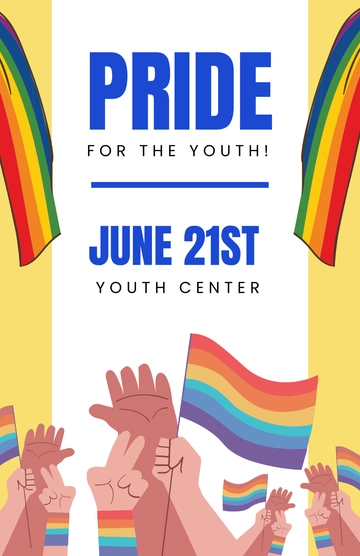 Free Youth Pride Month Poster Template to Edit Online