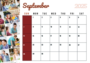 Free September 2025 Calendar Photo Collage Template to Edit Online