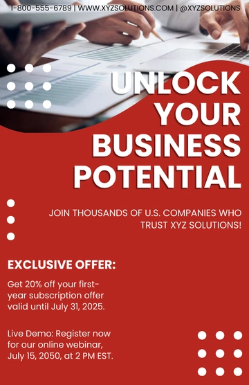 Free Corporate Advertising Poster to Edit Online
