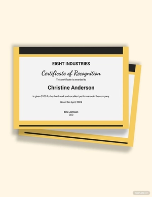 Rewards and Recognition Certificate Template