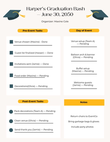 Free Party To-Do List Planner Template to Edit Online