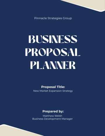 Free Business Proposal Planner Template to Edit Online