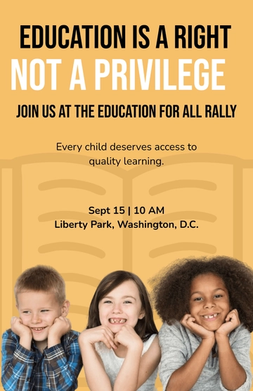 Free Education Awareness Poster Template to Edit Online