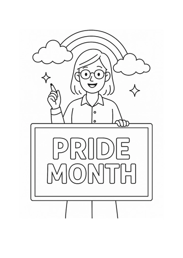 Free Pride Month Drawing for Teachers Template to Edit Online