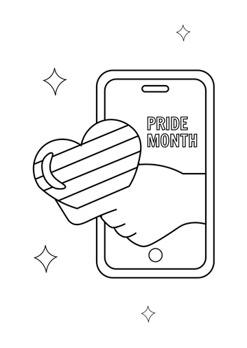 Free Pride Month Drawing for Social Media Template to Edit Online