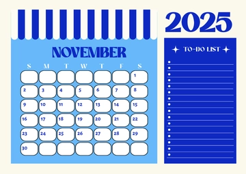 Free November 2025 Calendar with To-Do List Template to Edit Online