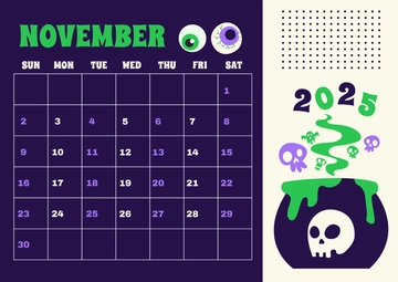 Free Modern November 2025 Content Calendar Template to Edit Online