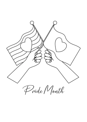 Free Creative Pride Month Flag Drawing Template to Edit Online