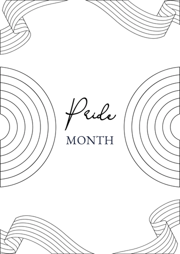 Free Simple Pride Month Drawing Poster Template to Edit Online
