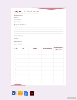 Impact Assessment Template