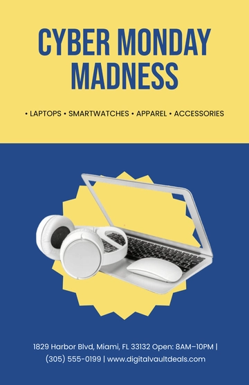Free Cyber Monday Advertising Poster to Edit Online