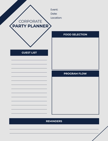 Free Corporate Party Planner Template to Edit Online