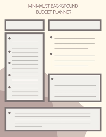 Free Minimalist Background Budget Planner Template to Edit Online