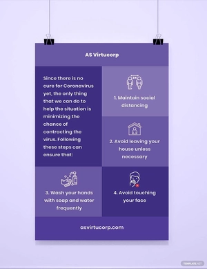 Minimize Chance of Contracting the Virus Poster Template