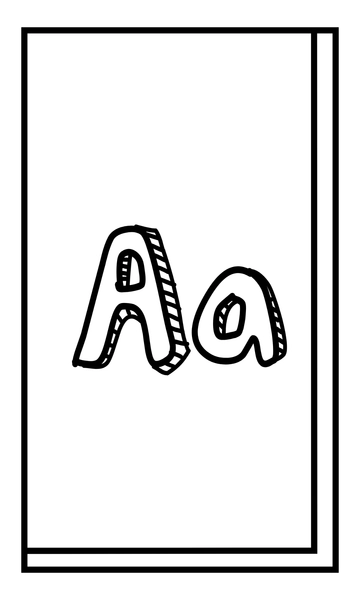 Free Professional Alphabet Flashcards Template to Edit Online