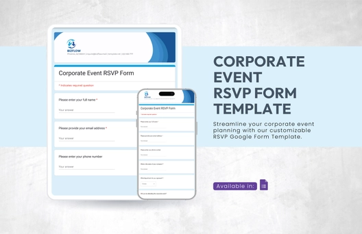 Corporate Event Rsvp Form Template