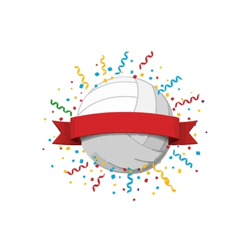 Free Volleyball Confetti Clipart to Edit Online