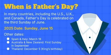 Free When is Father's Day? Template to Edit Online