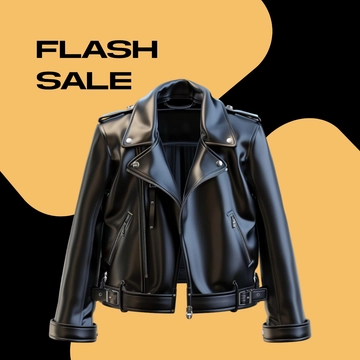 Free Professional Leather Jacket Poshmark Photo Template to Edit Online