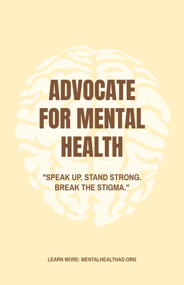 Free Mental Health Advocacy Poster Template to Edit Online