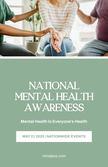 Free Mental Health and Stress Management Workshop Poster Template to Edit Online