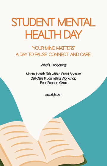Free Mental Health Poster for Students Template to Edit Online