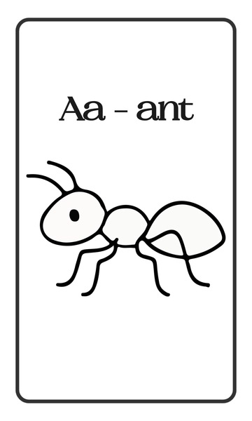 Free Simple Animal Alphabet Flashcards Template to Edit Online