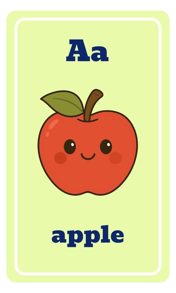 Free Fruit and Vegetable Alphabet Flashcards Template to Edit Online