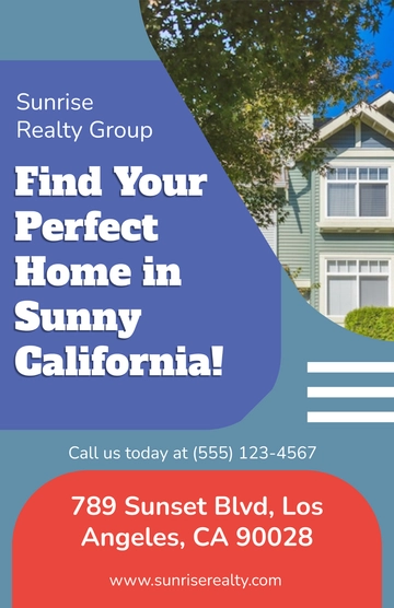 Free Real Estate Poster for Agency Template to Edit Online
