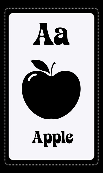 Free Black and White Alphabet Flashcards Template to Edit Online