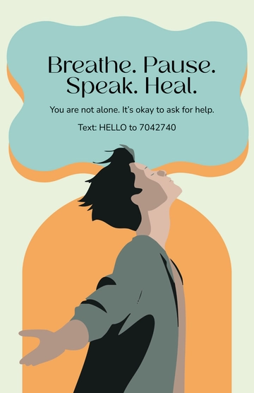 Free Minimalist Mental Health Poster to Edit Online