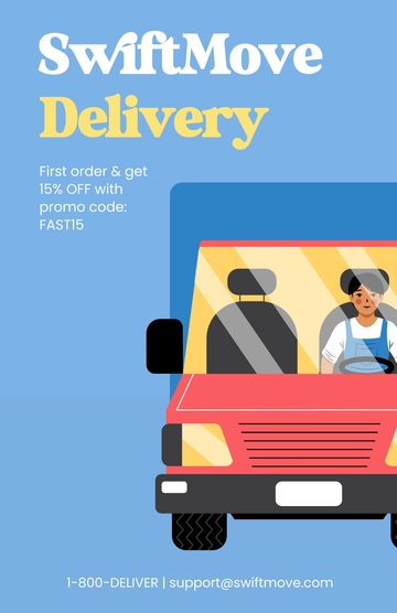 Free Professional Delivery Advertising Poster to Edit Online