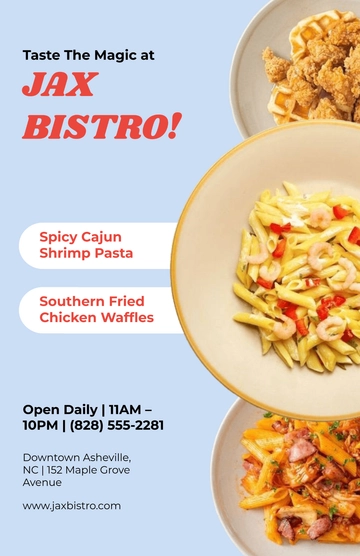 Free Modern Menu Advertising Poster to Edit Online