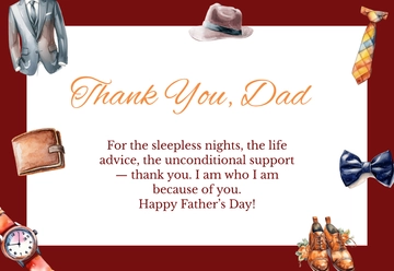 Free Father's Day Appreciation Card Template to Edit Online