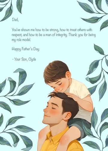 Free Father's Day From Son Template to Edit Online