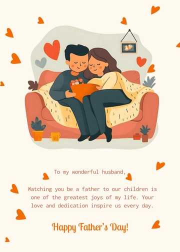 Free Father's Day to Husband Template to Edit Online