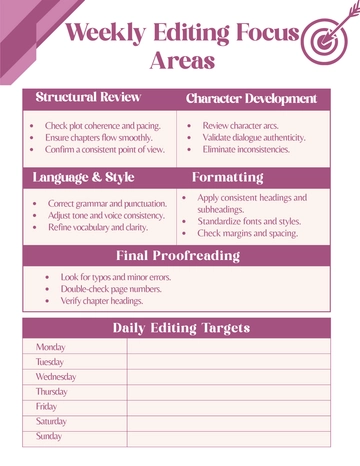 Free Book Weekly Planner Template to Edit Online