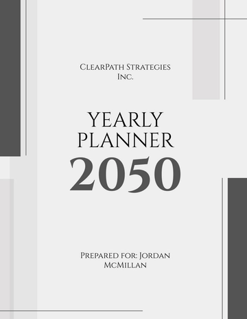 Free Yearly Planner Cover Template to Edit Online