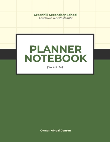 Free Planner Notebook Cover Template to Edit Online