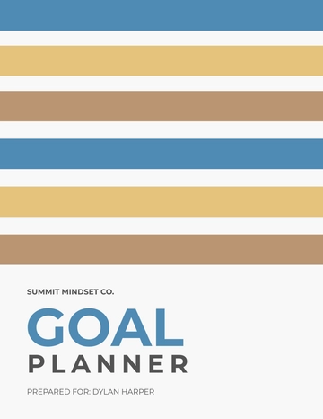 Free Goal Planner Cover Template to Edit Online