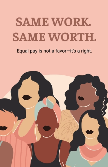 Work Gender Equality Poster Template