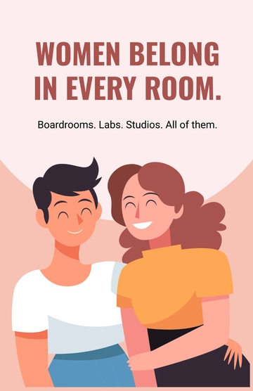 Free Gender Equality Poster for Women Template to Edit Online