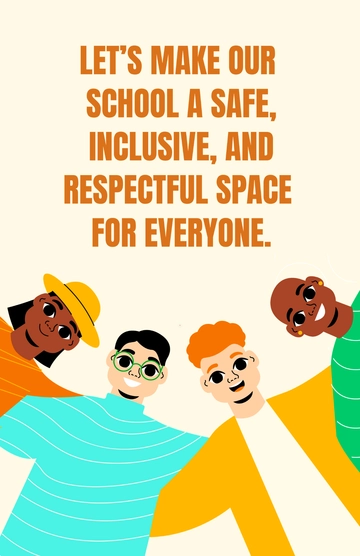 Free Simple Gender Equality School Poster Template to Edit Online