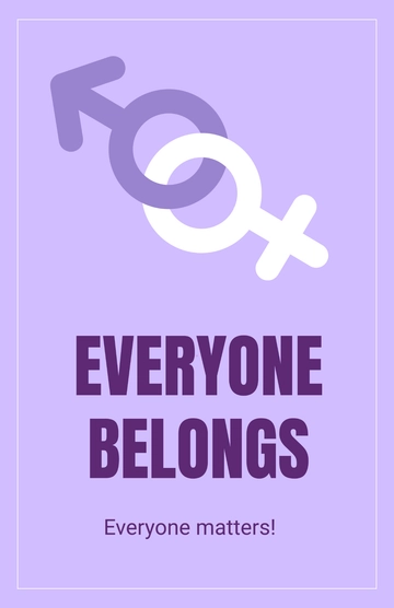Free Gender Equality Modern Sign Poster Template to Edit Online