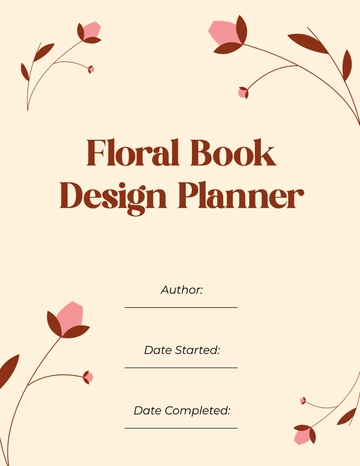 Free Floral Book Design Planner Template to Edit Online