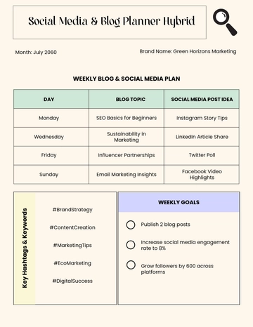 Free Social Media & Blog Planner Hybrid Template to Edit Online Free Social Media & Blog Planner Hybrid Template to Edit Online