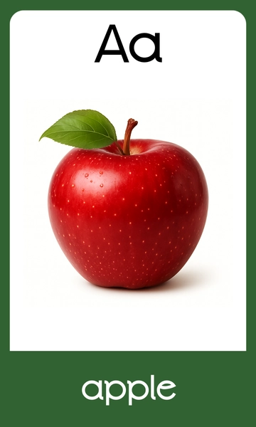 Alphabet Flashcards with Pictures Template to Download